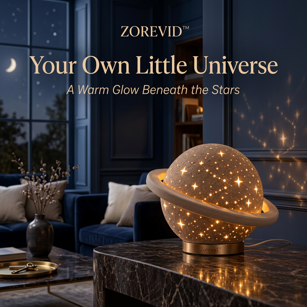Zorevid™ Saturn Halo Starfield Ambient Table Lamp — image 5