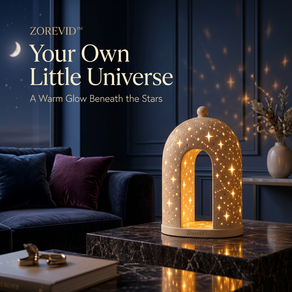 Zorevid™ Starlit Arch Ceramic Ambient Table Lamp — image 5