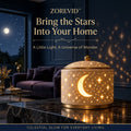 Zorevid™ Ivory Crescent Moon Drum Ambient Lamp — image 1
