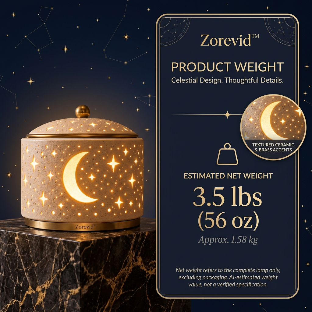 Zorevid™ Ivory Crescent Moon Drum Ambient Lamp — image 3