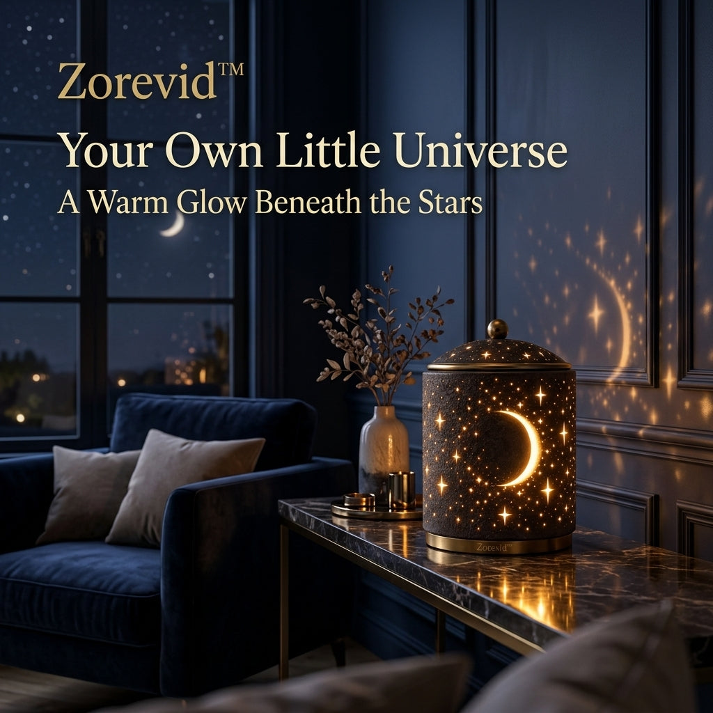 Zorevid™ Moonlit Constellation Cylinder Table Lamp — image 5