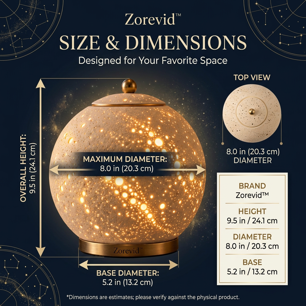 Zorevid™ Golden Galaxy Orb Ambient Table Lamp — image 2