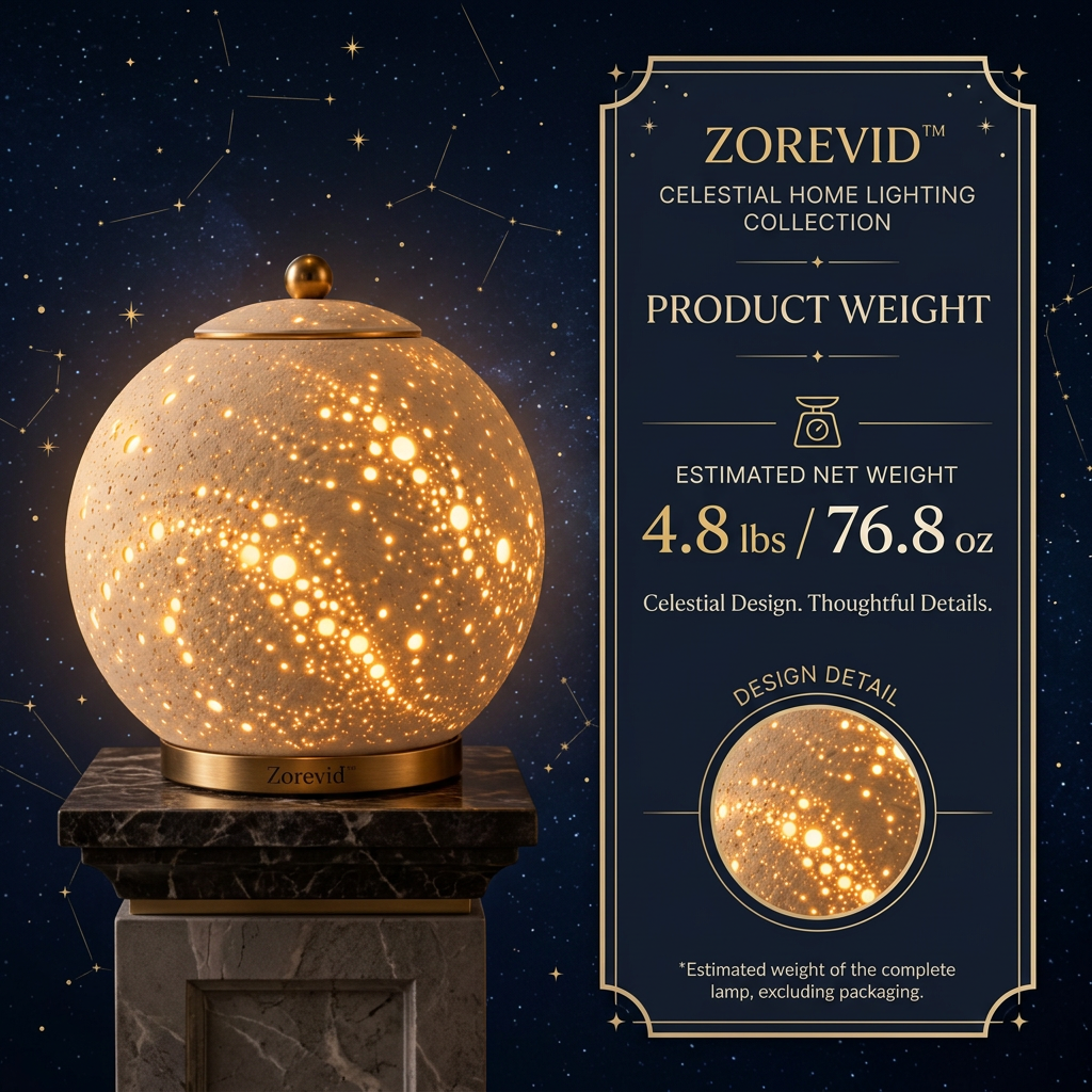 Zorevid™ Golden Galaxy Orb Ambient Table Lamp — image 3