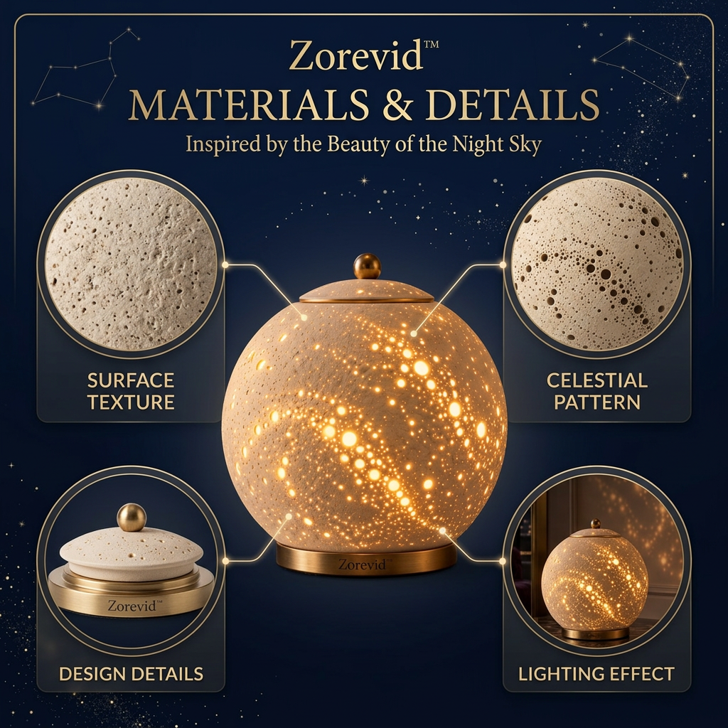 Zorevid™ Golden Galaxy Orb Ambient Table Lamp — image 4