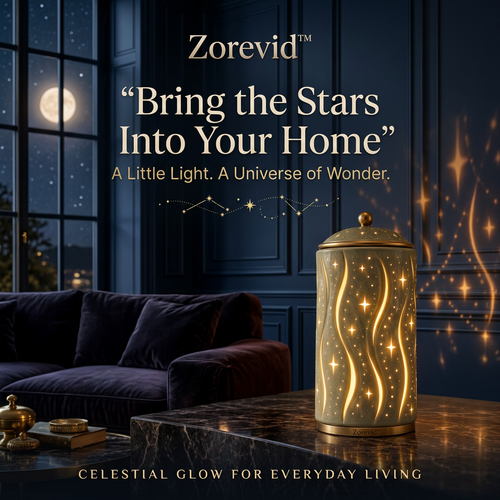 Zorevid™ Celestial Ribbon Cylindrical Ambient Lamp — image 1