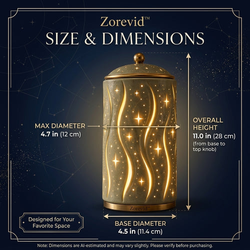 Zorevid™ Celestial Ribbon Cylindrical Ambient Lamp — image 2