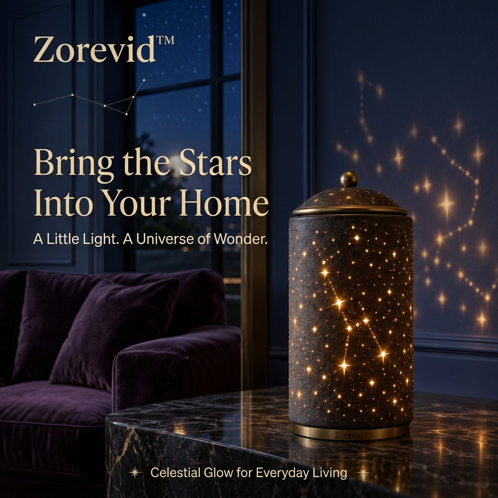 Zorevid™ Nightfall Starfield Cylinder Ambient Lamp — image 1