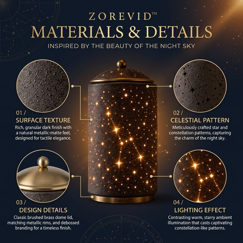 Zorevid™ Nightfall Starfield Cylinder Ambient Lamp — image 4