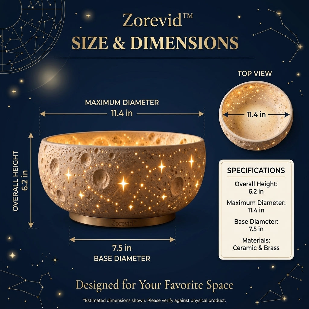 Zorevid™ Lunar Crater Glow Bowl Ambient Lamp — image 2